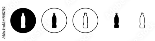Bottle icons set. bottle sign and symbol