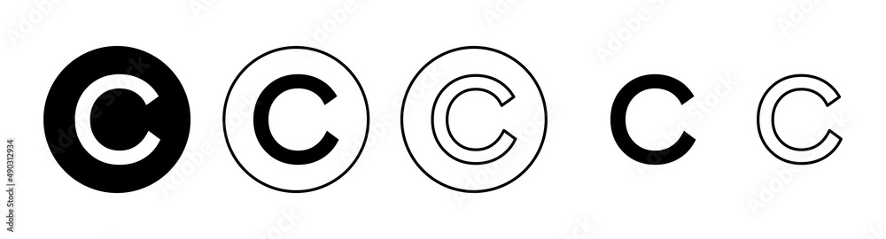 Copyright icons set. copyright sign and symbol Copyright icons set. copyright sign and symbol
