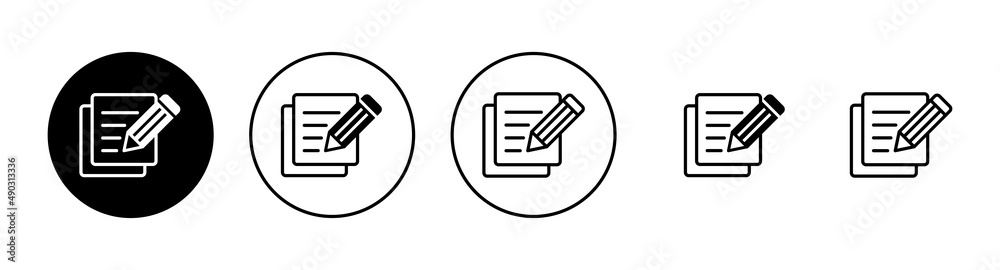 Note icons set. notepad sign and symbol Note icons set. notepad sign and symbol