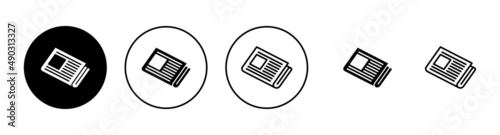 Newspaper icons set. news paper sign and symbolign
