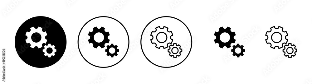 Setting Icons set. Cog Settings sign and symbol. Gear Sign Setting Icons set. Cog Settings sign and symbol. Gear Sign
