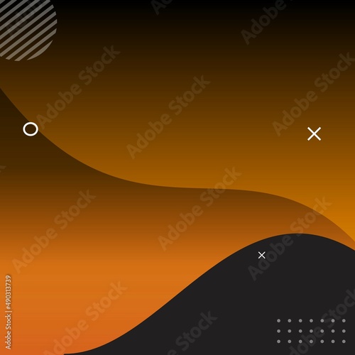 Yellow and black color gradient banner background design