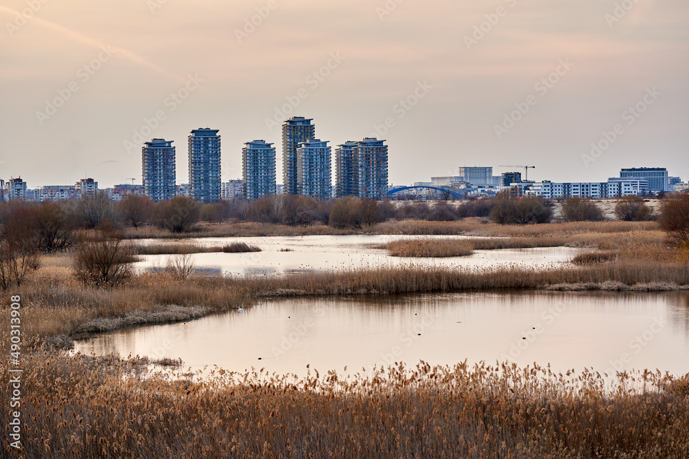 Fototapeta premium Apartment block complex