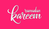 Ramadan kareem greeting beautifaul lettering with beautifaul background.An islamic greeting text in english for holy month 