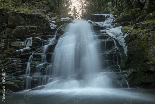 Fototapeta Naklejka Na Ścianę i Meble -  Waterfall in the Polish mountains