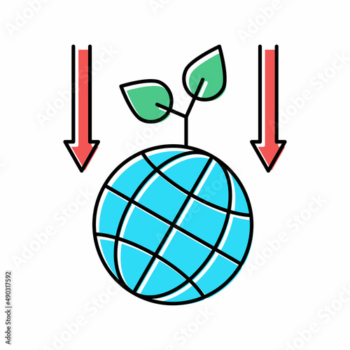 environment deterioration color icon vector illustration sign