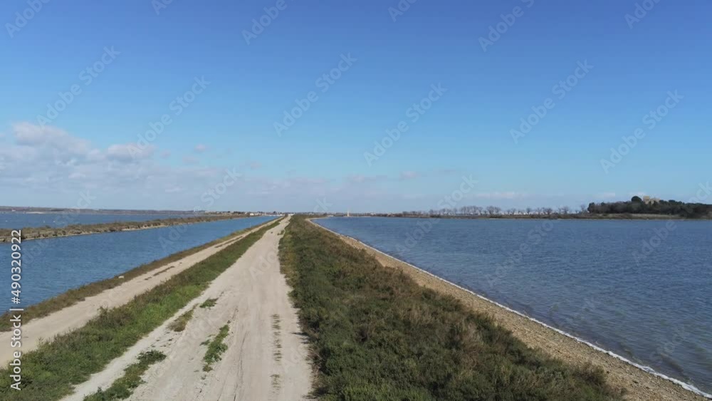 Canal du Rhône à Sète, vue aérienne, Occitanie Canal du Rhône à Sète, vue aérienne, Occitanie