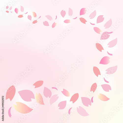 舞い散る桜吹雪