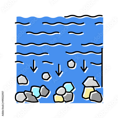 sedimentation water filter color icon vector illustration photo