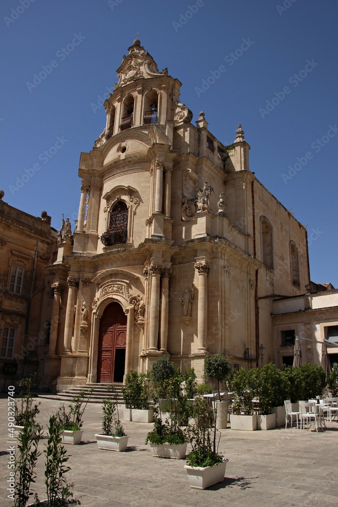 Italy, Sicily: View of Saint George Church in Ragusa Ibla.