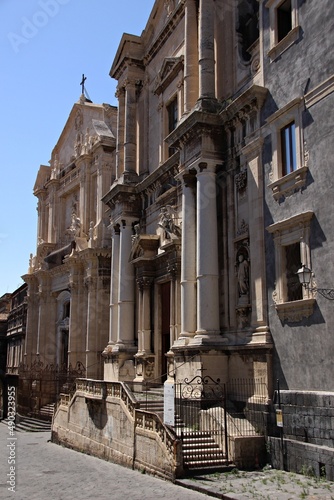 Italy, Sicily: Foreshortening of Crociferi Street in Catania. photo