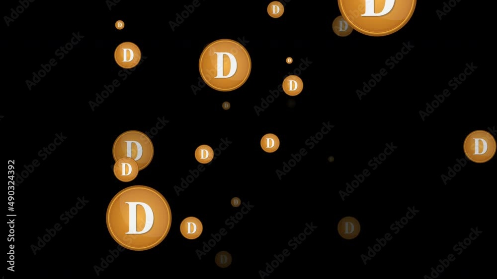 Vitamin D Icon. Pill capsule, animation en motion pattern Vitamin D Icon. Pill capsule, animation en motion pattern