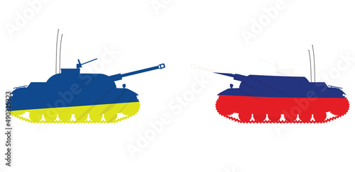 Russian invasion to Ukraine. vector