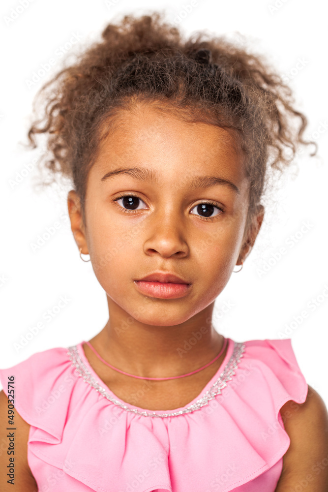 Young little girl on white isolated background Young little girl on white isolated background