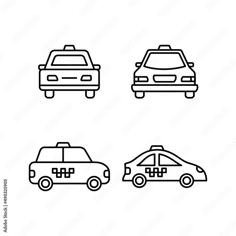 Taxi Icon Logo Design Vector Template Illustration