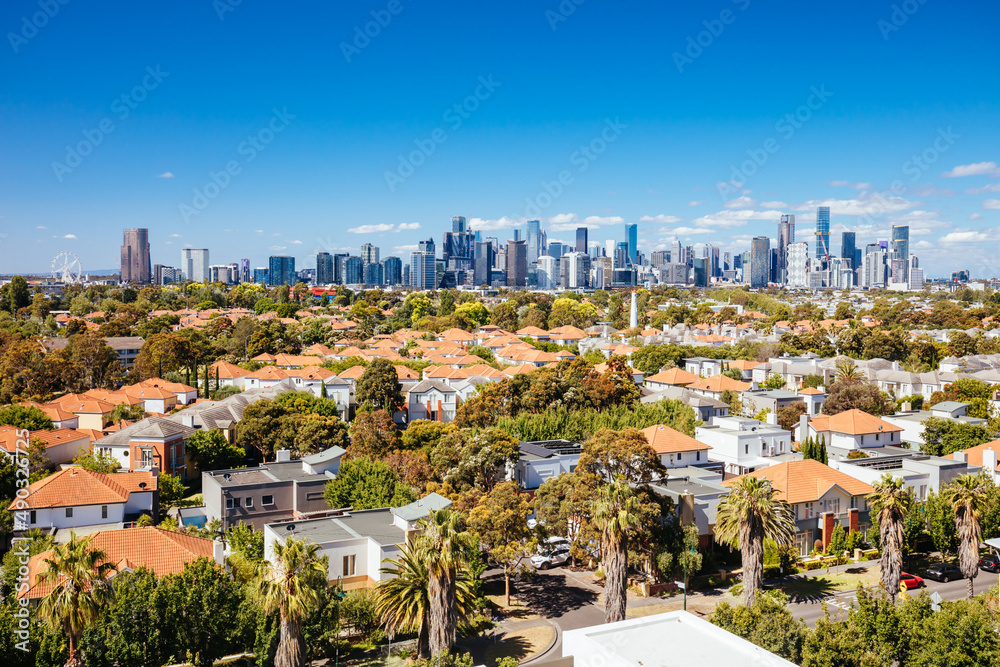 View of Melbourne Victoria Australia