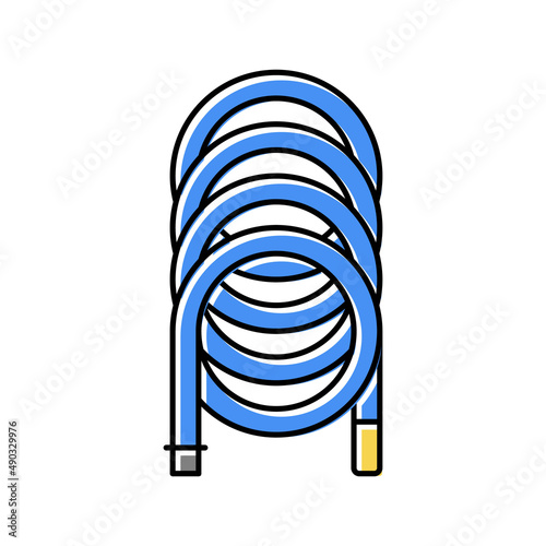 hose pipe of air compressor color icon vector illustration