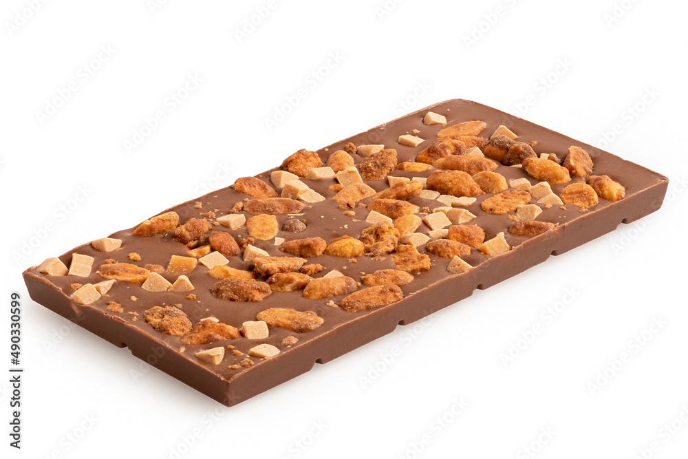 Milk salted peanut and caramel chocolate. Milk salted peanut and caramel chocolate.
