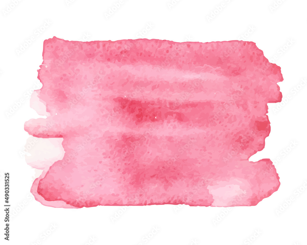 Watercolor red stain with texture on white background. Design element for cards, banners, flyers and web elements. Vector Watercolor red stain with texture on white background. Design element for cards, banners, flyers and web elements. Vector