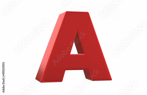 A Alphabet 3D Render