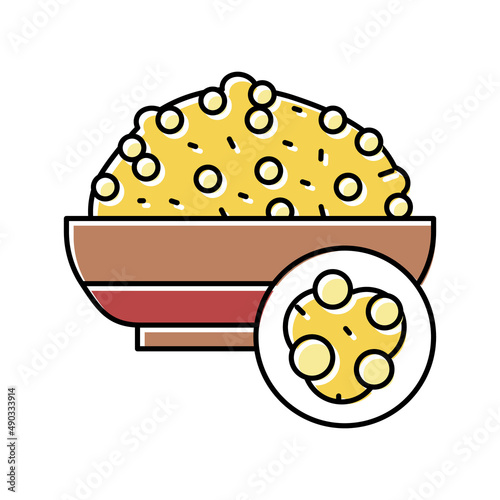 millet groat color icon vector illustration