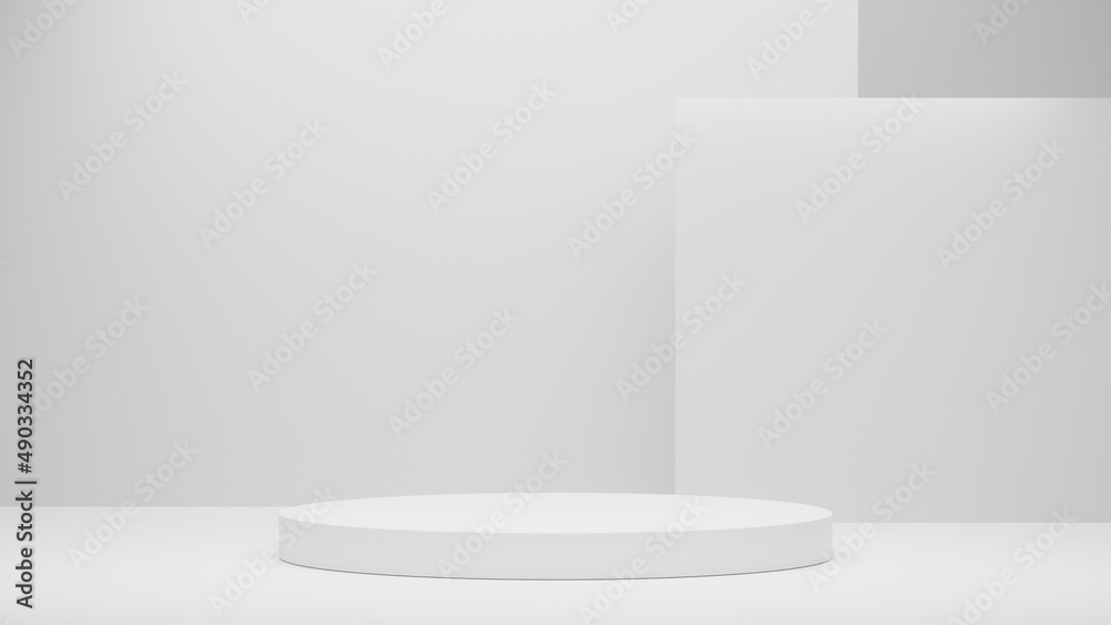 white cylinder display abstract minimal geometric podium product package mock up presentation show cosmetic stage pedestal platform studio background. 3d rendering. white cylinder display abstract minimal geometric podium product package mock up presentation show cosmetic stage pedestal platform studio background. 3d rendering.