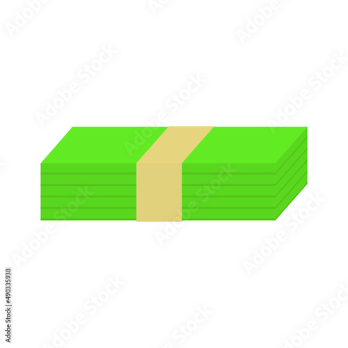 Bundle of money illustration vector isolated
