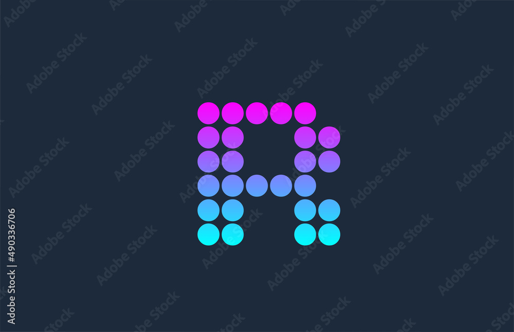 dot R pink blue alphabet letter logo icon design. Creative template for company and business dot R pink blue alphabet letter logo icon design. Creative template for company and business