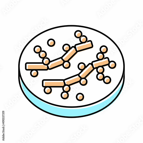 candida bacteria color icon vector illustration