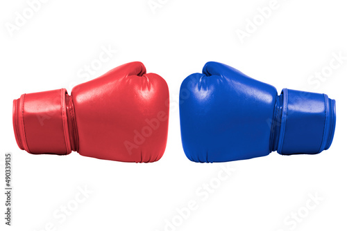 Boxing glove fighter isolated on white background
