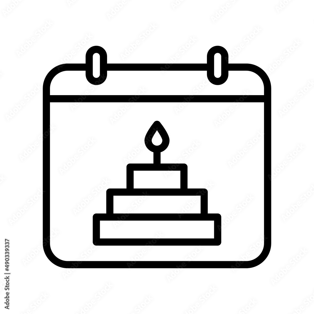 Calendar flat line icon. Outline sign for mobile concept and web design, store Calendar flat line icon. Outline sign for mobile concept and web design, store