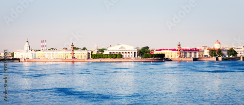 A wide panoramic view of Saint-Petersburg with Neva river