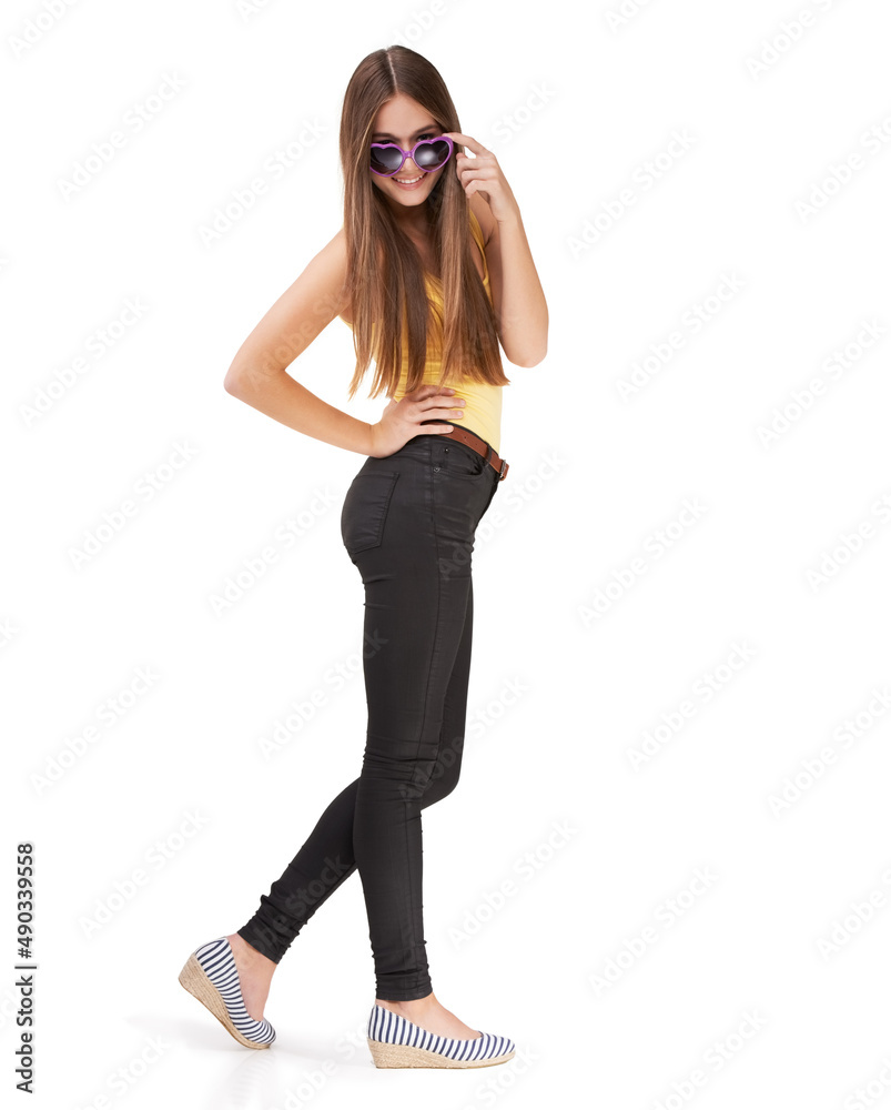 Portrait of young attitude. Shot of a teen girl isolated on white. Portrait of young attitude. Shot of a teen girl isolated on white.