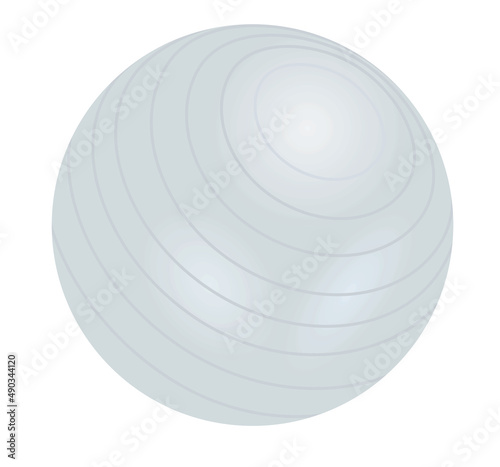 White gym ball. vector illustration