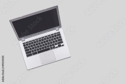 laptop computer isolated on white desk