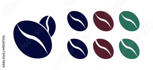 Coffee bean logo. Vector illustration. eps10