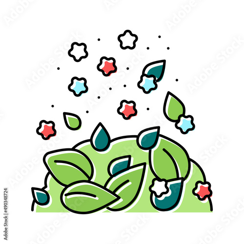 flavoring tea color icon vector illustration