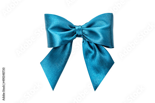Beautiful festive bow on a white background.