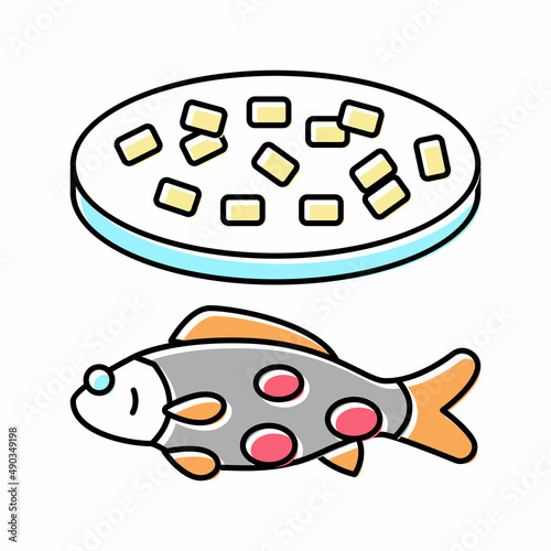 streptococcus iniae fish color icon vector illustration