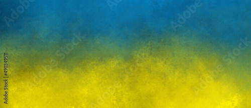 Obraz na plátně Ukraine grunge flag background. Stop war in Ukraine.