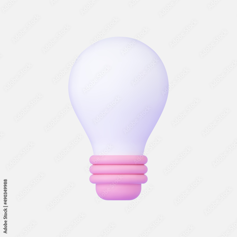 Light bulb 3d vector icon. Isolated on white. Light bulb 3d vector icon. Isolated on white.