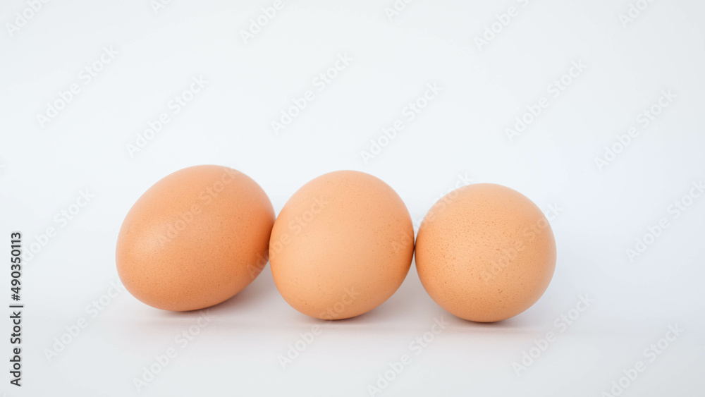 isolated chicken eggs on a white background isolated chicken eggs on a white background