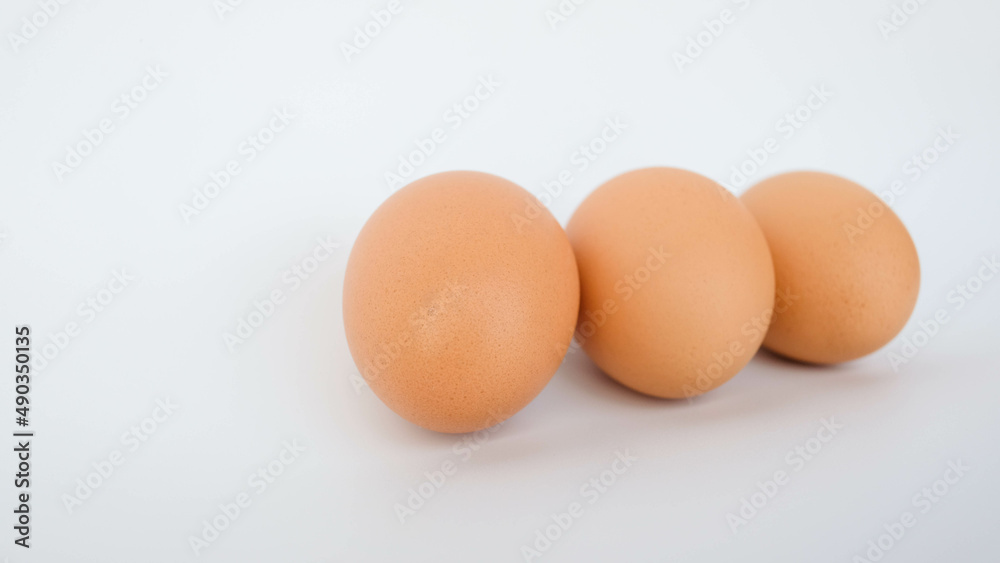 isolated chicken eggs on a white background isolated chicken eggs on a white background