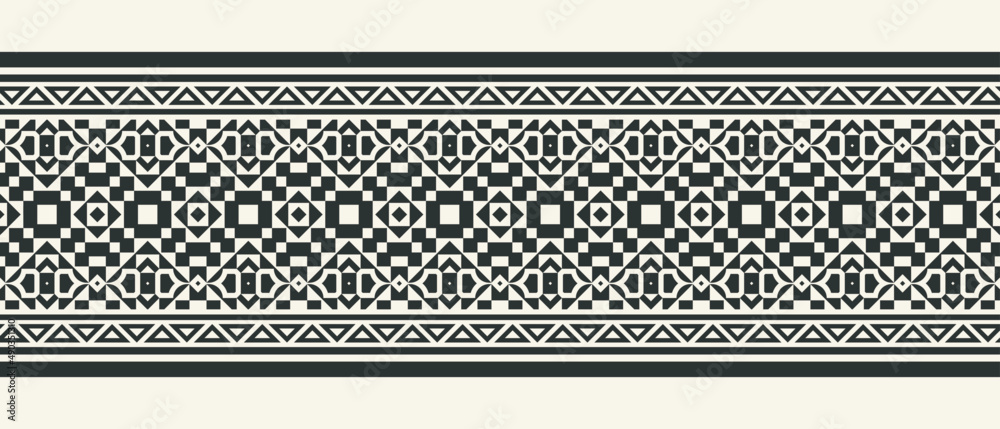 ornament style ethnic seamless borders