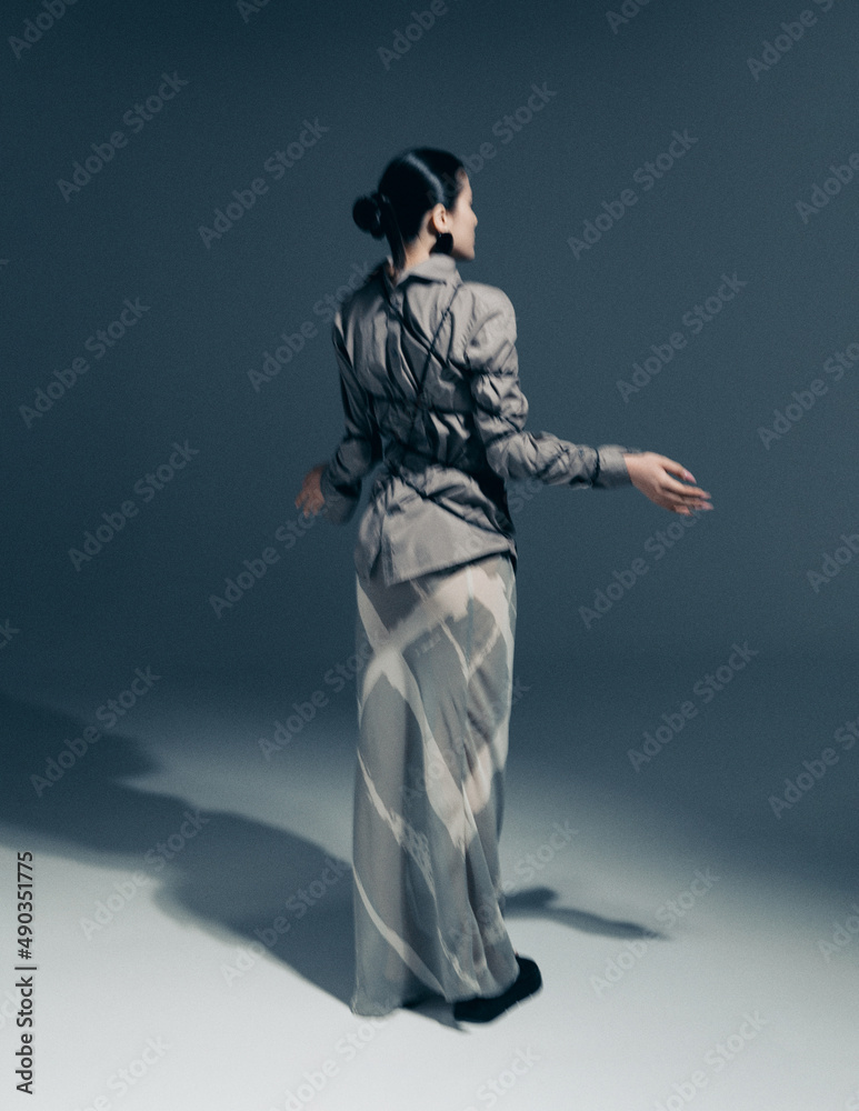 Obraz premium Art fashion portrait of a girl with Asian appearance in the studio