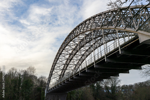 Wylam, Northumberland England: 8th Feb 2022: Hagg Bank Bridge on the River Tyne © GraemeJBaty