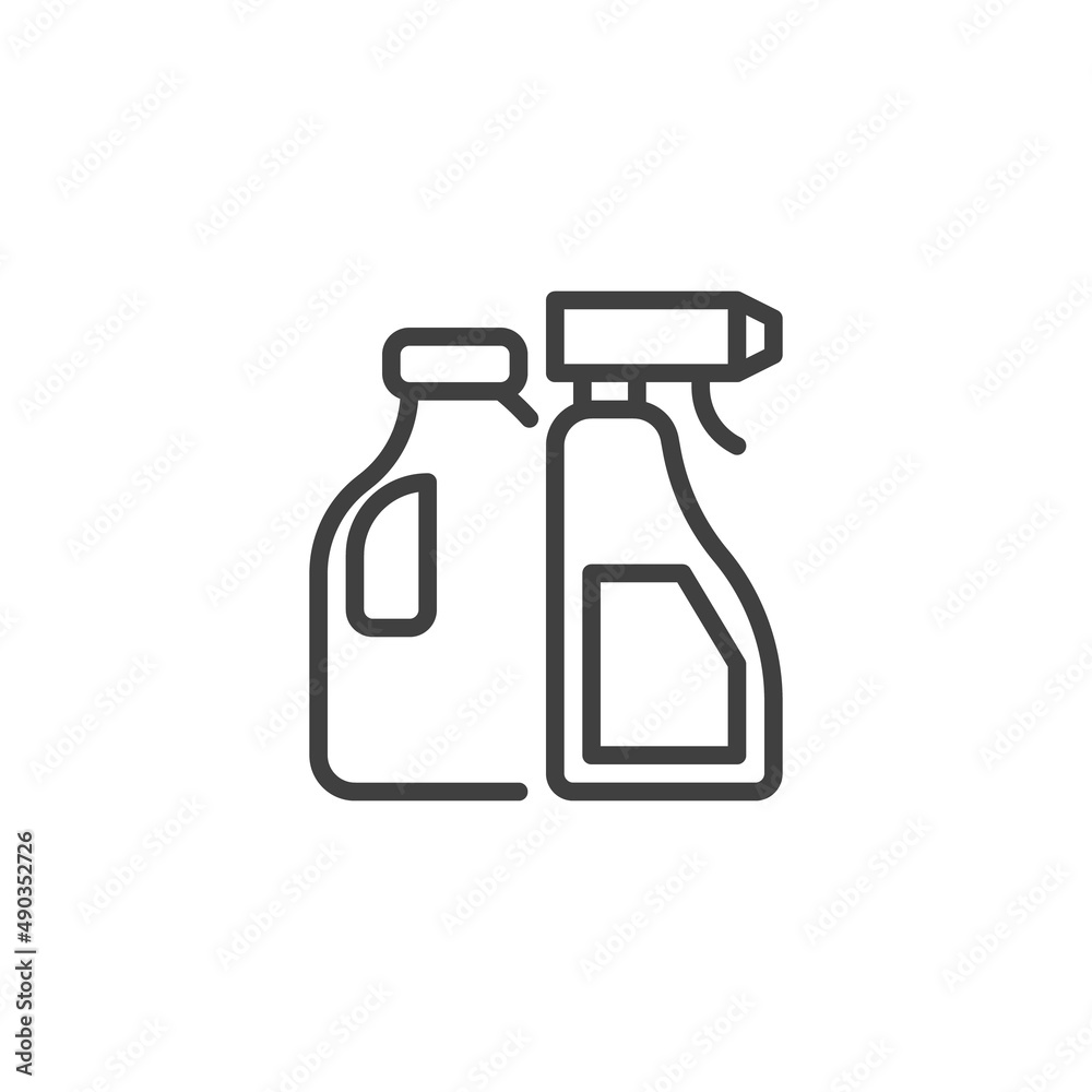Detergents and soap line icon Detergents and soap line icon