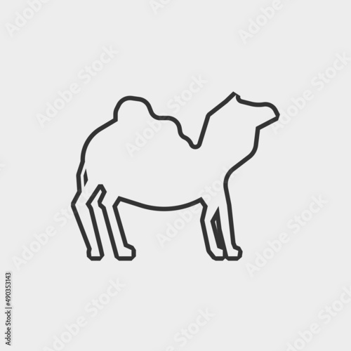 Camel vector icon illustration sign