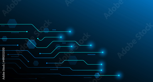 Abstract electric technology circuit lines. futuristic connection digital data background. EP.1
