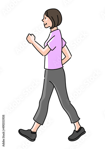 ウォーキングをする40〜60代女性